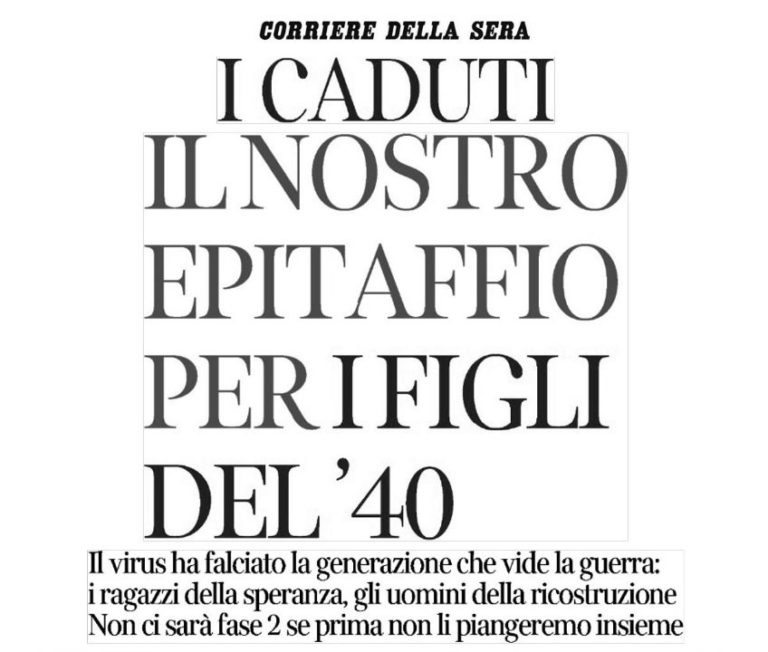 Epitaffio per i bambini degli anni Quaranta