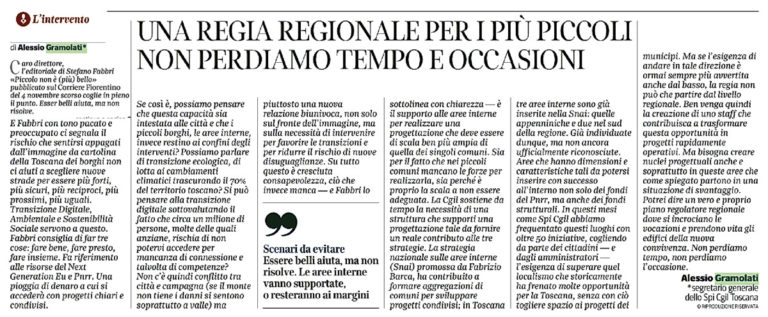 Aree interne. Una regia regionale per i più piccoli