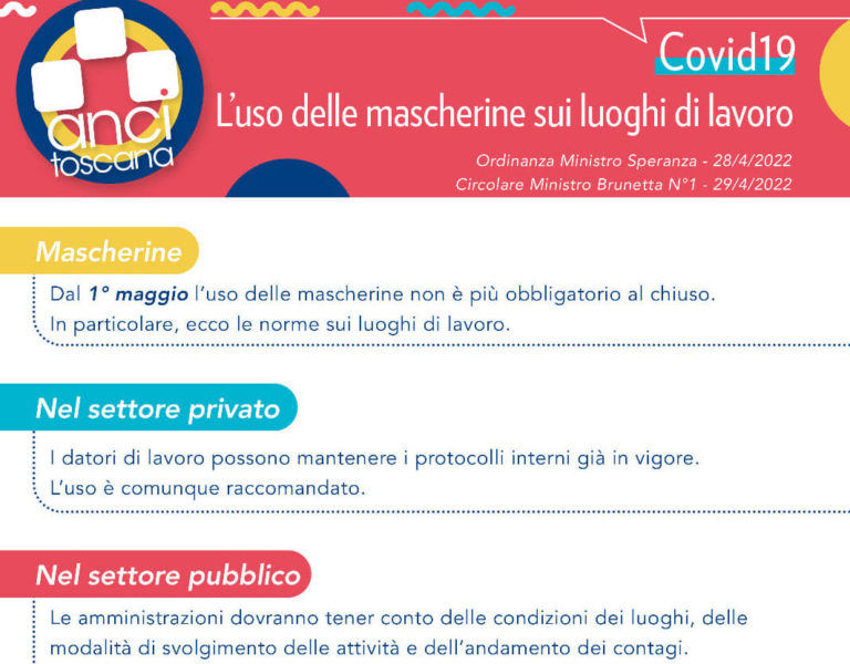 Scheda Anci Toscana: le nuove misure dal 1 maggio