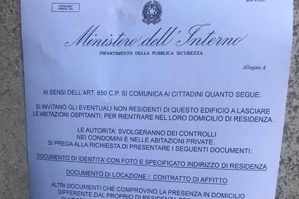 Attenzione ai volantini truffa affissi sulle case