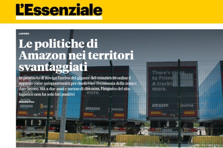Amazon e i territori svantaggiati. L’articolo di Antonio Fico
