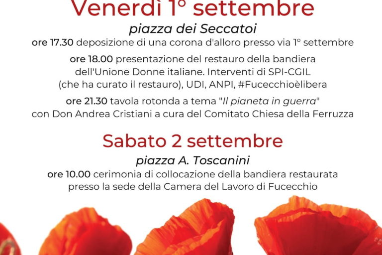 Presentazione della bandiera dell’UDI restaurata grazie allo Spi Cgil di Fucecchio