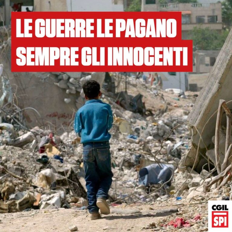 Le guerre le pagano gli innocenti: l’appello Spi per la pace