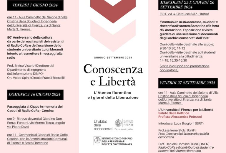 Istituto Storico Toscano della Resistenza e dell’Età contemporanea: aperture straordinarie della sede