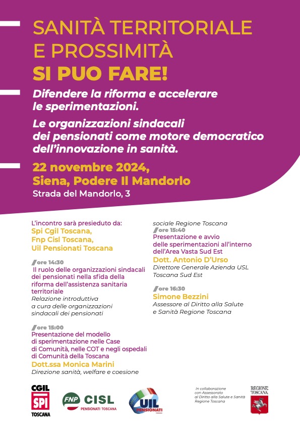 programma 22 nov. SIENA AV sanita territoriale 3