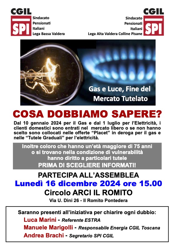 2024 12 16 Cosa dobbiamo sapere Luce Gas Valdera