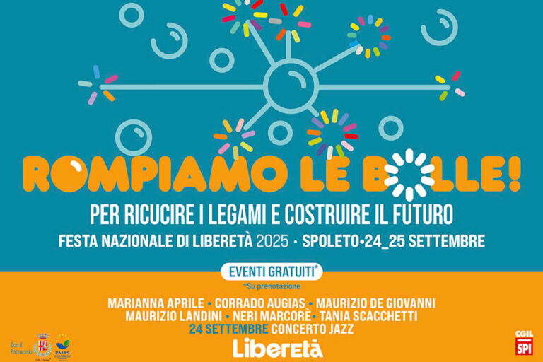 Il 24 e 25 settembre a Spoleto la 28esima Festa nazionale di LiberEtà