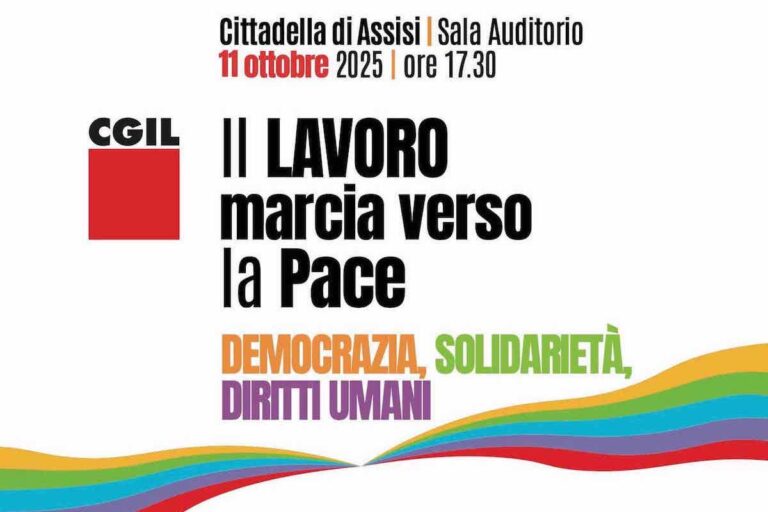 Incontro CGIL ad Assisi alla vigilia della Marcia Perugia-Assisi. Diretta su Collettiva