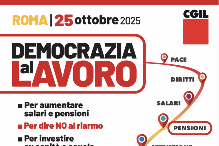 Il 25 ottobre manifestazione nazionale CGIL a Roma