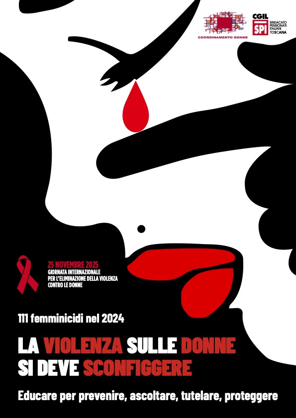 25 novembre 2025: il manifesto Spi Toscana e le iniziative dei Coordinamenti Spi sui territori 1 25 novembre 2025 spi V2