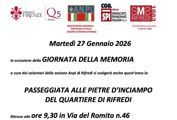 Giorno della memoria 2026: passeggiata alle pietre di inciampo del Q5