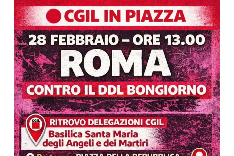 CGIL in piazza a Roma contro il Ddl Bongiorno