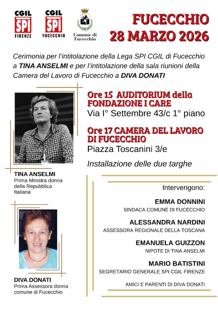 FUCECCHIO 28 MARZO 2026 Tina Anselmi e Diva Donati