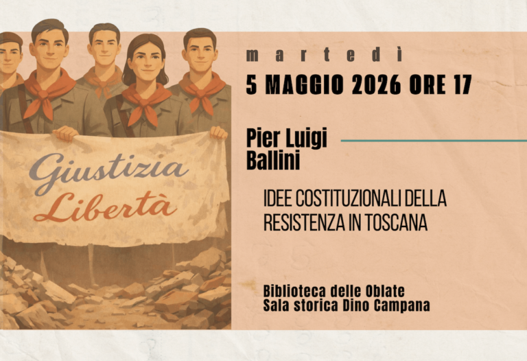 Aspettando la Repubblica: il 5 maggio incontro con Pier Luigi Ballini alle Oblate