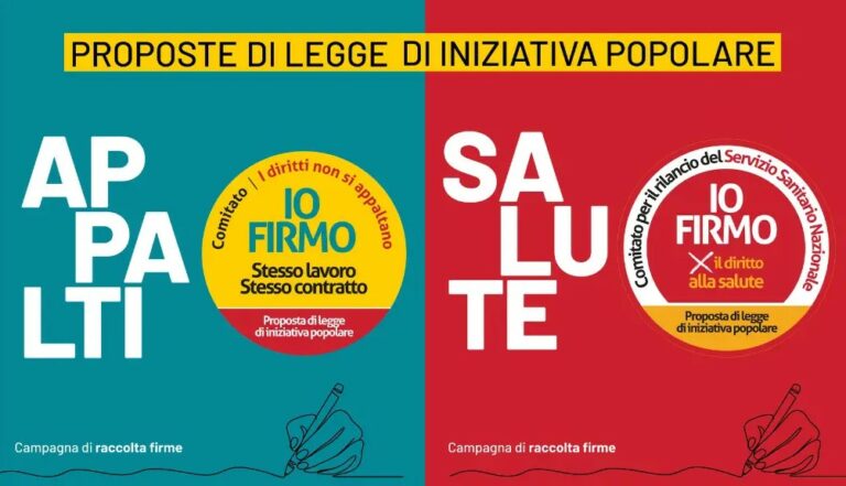 Appalti e salute, firma anche tu per le proposte di legge!