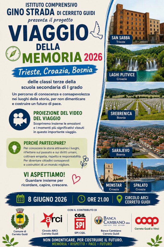 Viaggio della Memoria 2026: a Cerreto Guidi la proiezione del video realizzato dagli studenti (FOTO) 5 WhatsApp Image 2026 06 09 at 15.14.53