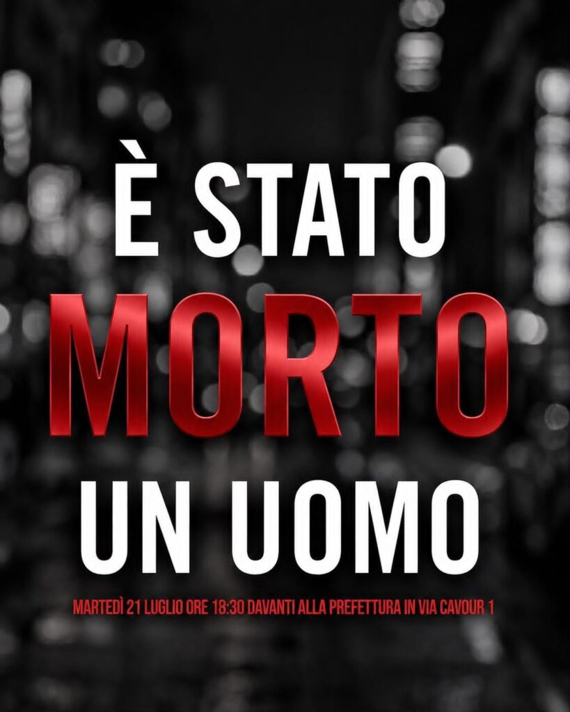"È stato morto un uomo": stasera a Firenze la protesta davanti alla Prefettura 1 WhatsApp Image 2026 07 21 at 10.48.05