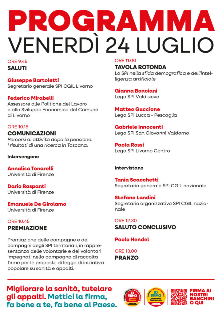 Assemblea delle Leghe dello SPI CGIL Toscana 1 volantino programma 3 Pagina 2